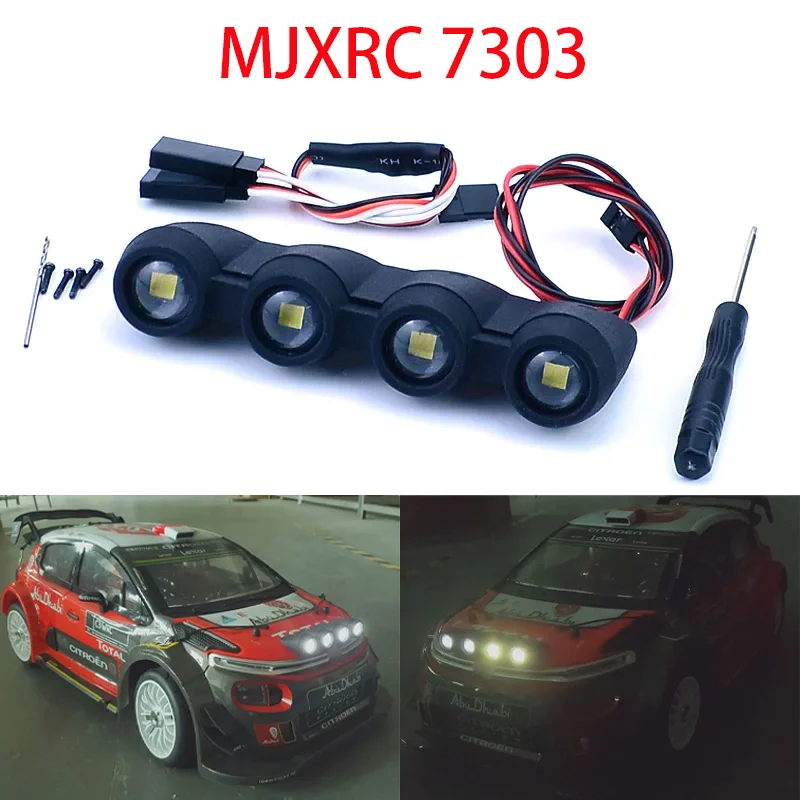For 1/7 Hyper Go MJXRC 7303 C3 RC Cars Truck MJX Simulation Front Spotlight Hood Light