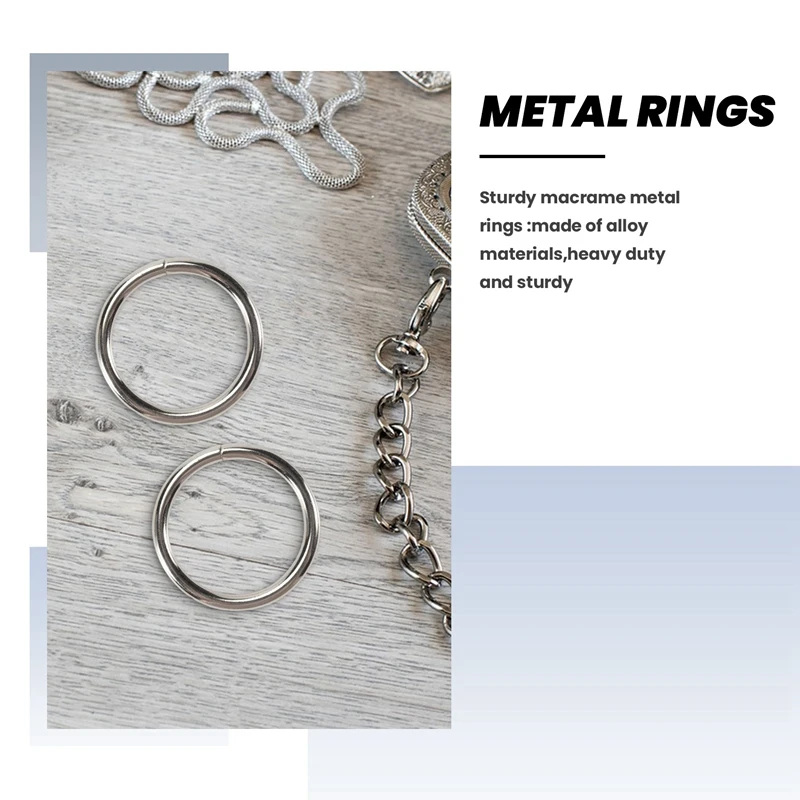 【Popular】Metal Macrame Rings 2 Inch For Macrame Plant Hangers Macrame Kit 10 Pack Metal O Rings Buckle For Macrame Craft Ring