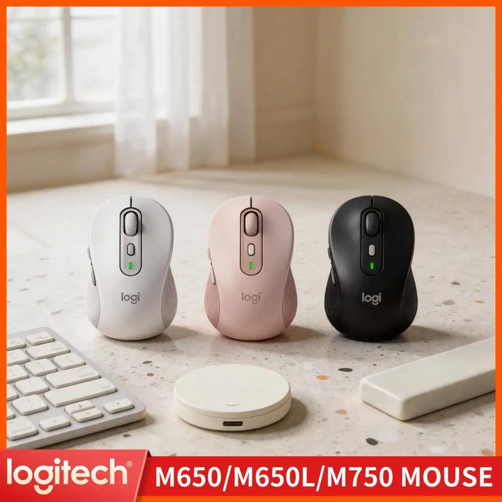 M750 Bluetooth Silent Mouse - Quiet Click Design, SmartWheel Smooth Scroll, Recycled Eco Build, PC Tablet Desktop Compatible
