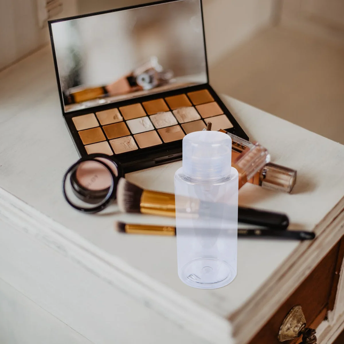 

1Pcs 300Ml Travel Bottle Pet Plastic Press Pump for Makeup Removal Skincare Reusable Lightweight Daily Skincare