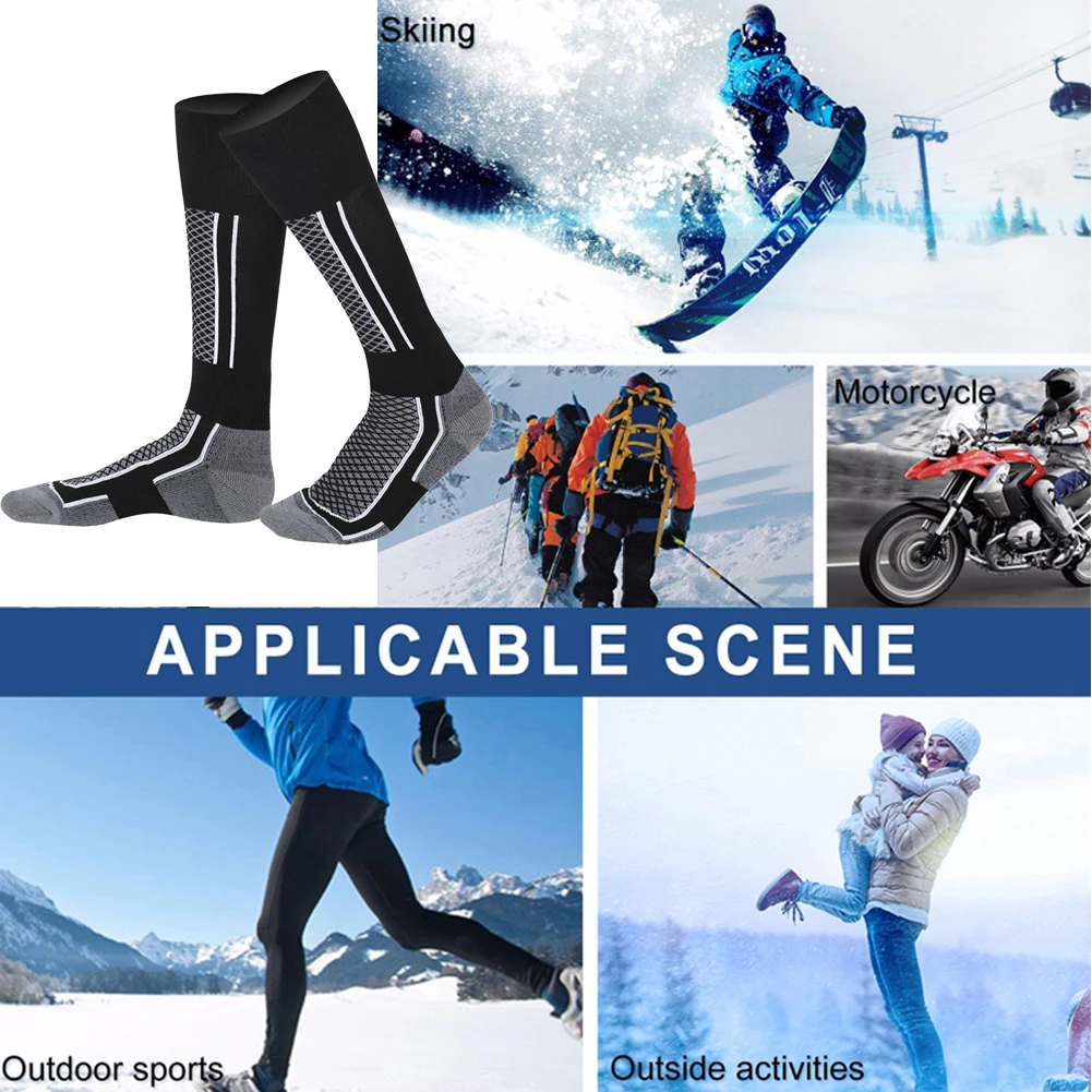 1 คู่ฤดูหนาว WARM หนาถุงเท้าสกี Unisex กีฬากลางแจ้งเดินป่า Breathable ถุงน่องสําหรับผู้หญิงผู้ชายเด็กหิมะกีฬา TRAVEL