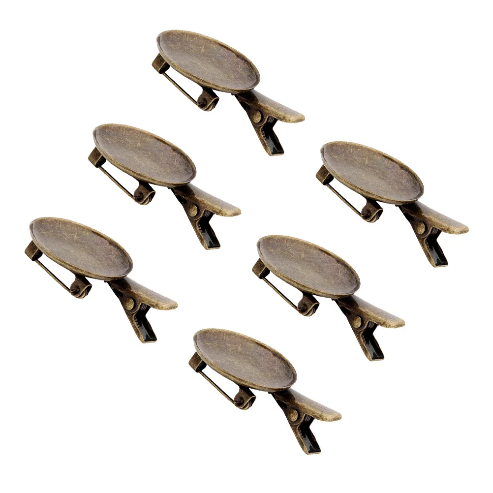 

10 Pcs Dual-use Brooch Bottom Support Pins DIY Hair Accessories Disc Hairpin Base