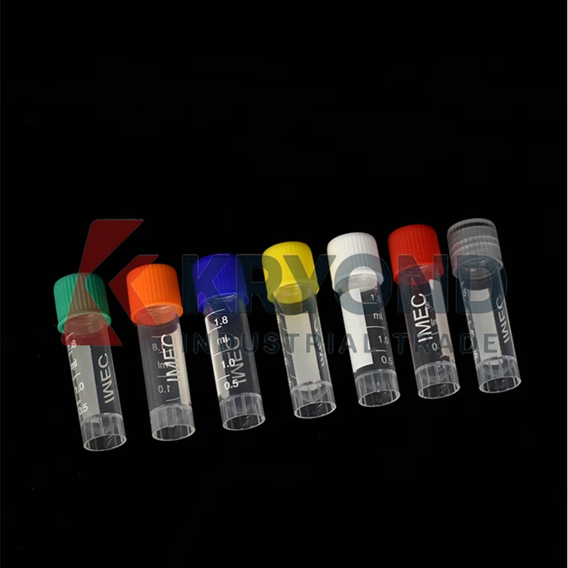 

100–500Pcs 1.8/2ml Graduated Lab Plastic Freezing Tube Cryo Preservative Sample Cryovial with Cover Original Product
