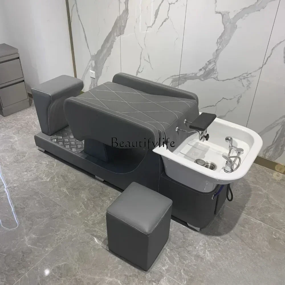 

54 lx29Shampoo Chair Barber Shop Lying Half Salon Bed Salon Ceramic Deep Basin Flushing Bed