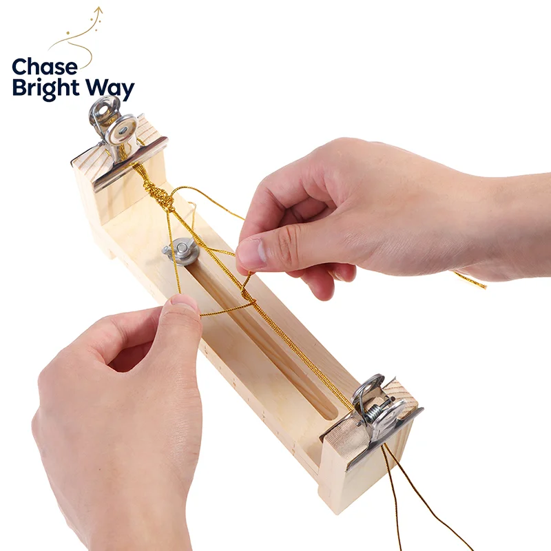 Adjustable Bracelet Braider DIY Tool Kit Necklace Head Rope Bracelet Fixed Wooden Frame Braiding Tools
