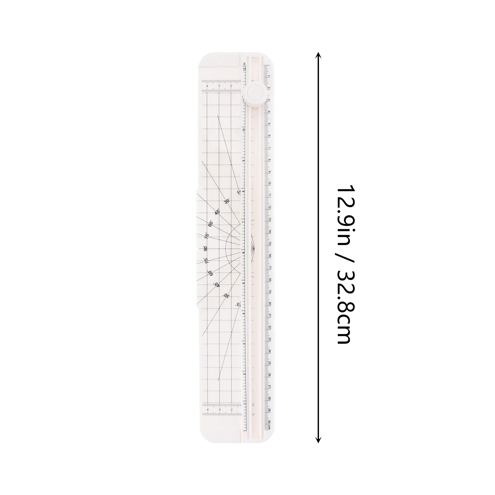 Portable Paper Trimmer A4 with No-Touch Safety Design Flat Compact Body Pull-Out Ruler for Precise Measurement Ideal for Home