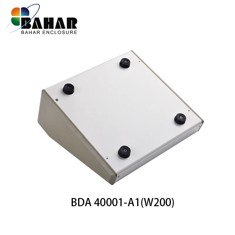 1 PCS Bahar Enclosure Iron Case Wire Junction Box Instrument Shell Sloping Cover Desk Top Enclosure SIZE 200X90X200MM BDA 40001