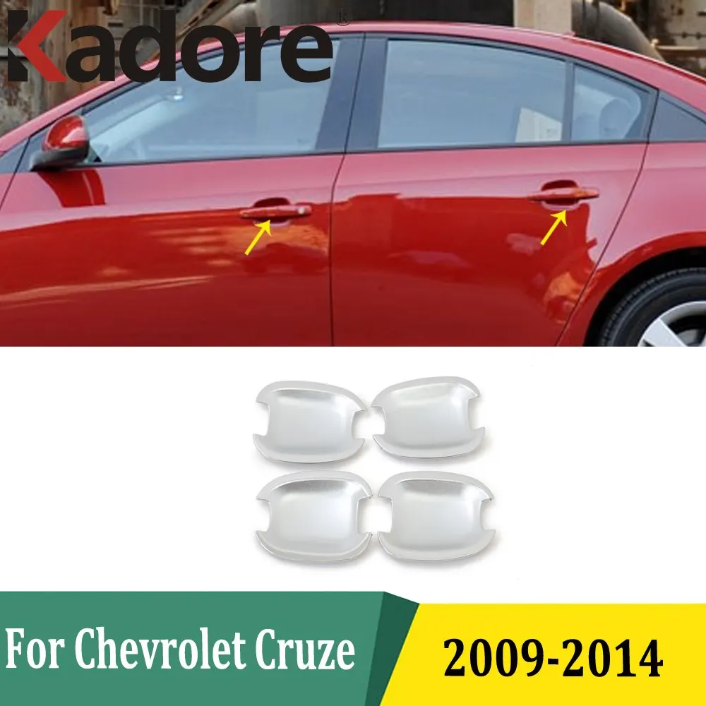 For Chevrolet Cruze 2009 2010 2011 2012 2013 2014 Chrome Side Door Handle Bowl Cover Trim Car Accessories Styling