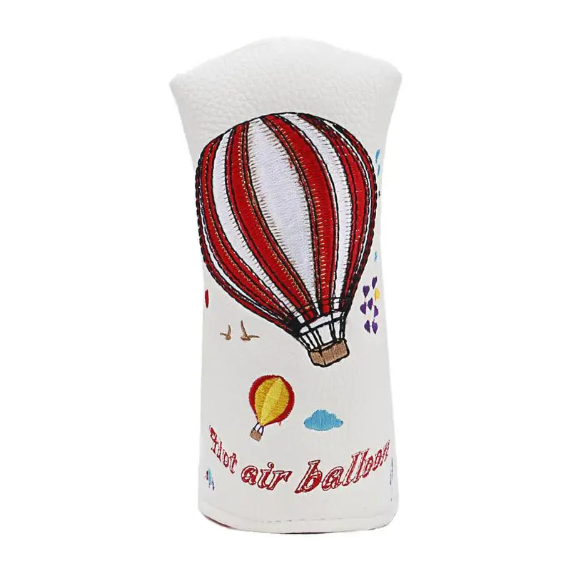 

Putter Cover Magnetic PU Leather Golf Club Head Cover Reusable Golf Accessories Head Covers Set With Air Balloon Pattern Fits