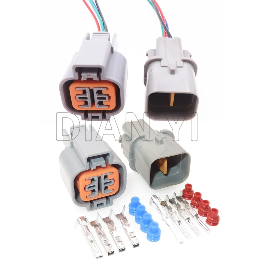 

1 Set 4 Way AC Assembly Uto Wire Plug with Terminal and Rubber Seals PB625-04127 PB621-04120 HN025-04027 Car Waterproof Socket