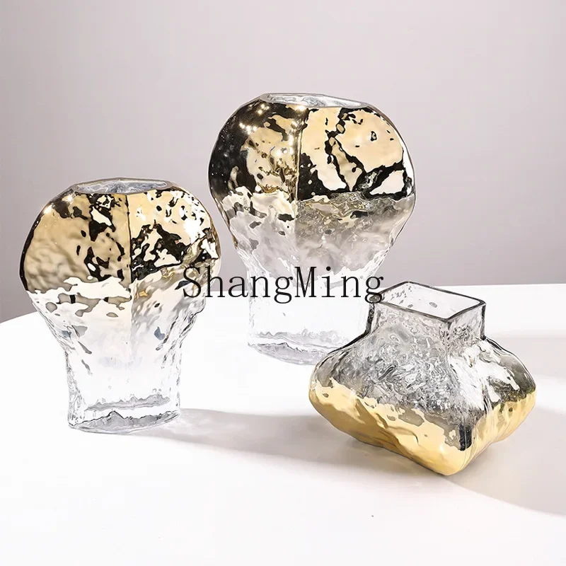 

CL geometric gradual change glass vase living room bedroom desktop arrangement colored vase flower