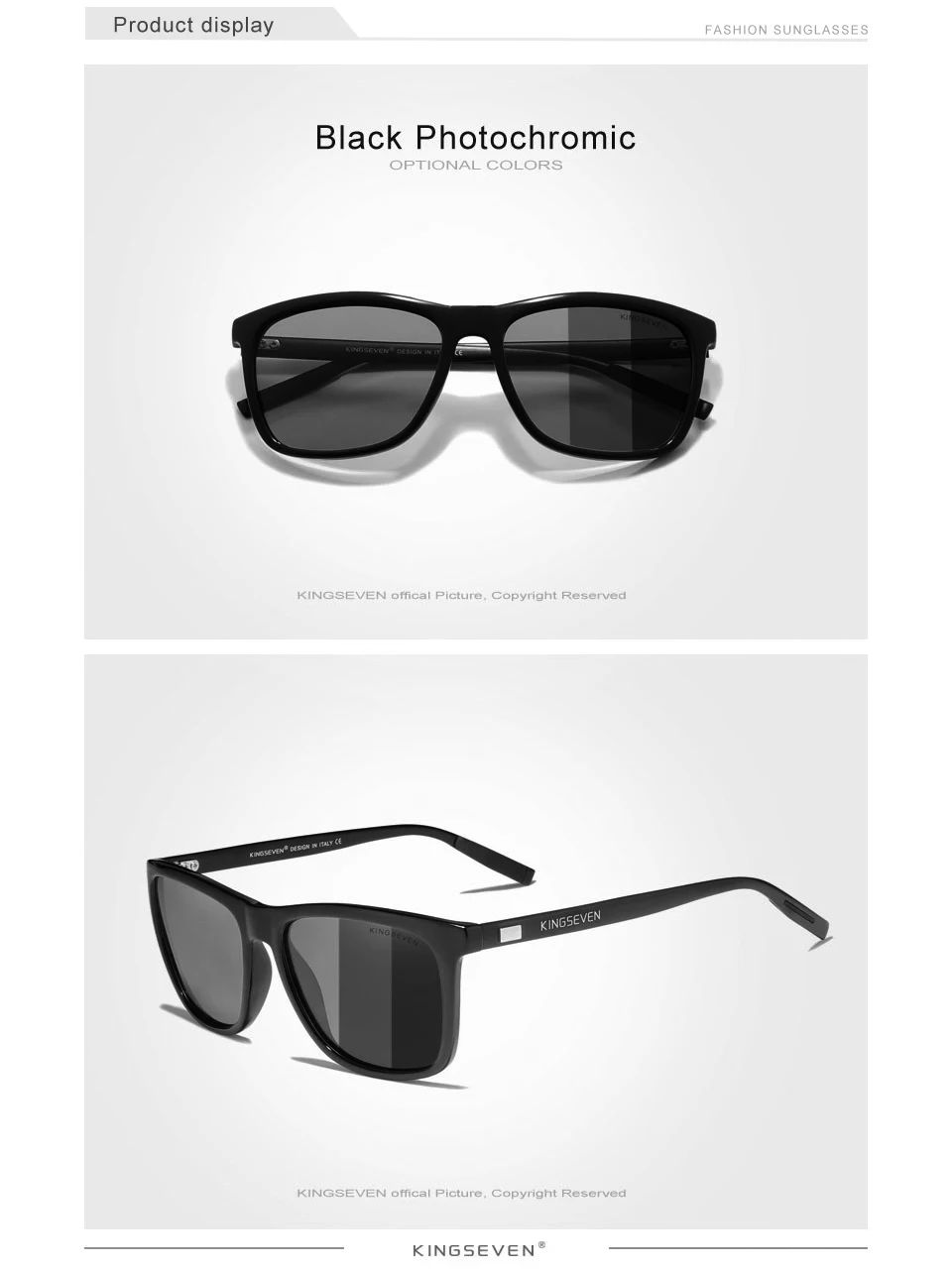 Kingseven neue Sonnenbrille für Männer polarisierte uv400 Augenschutz Linse Nachtsicht brille Damen accessoires Vintage Brillen – Detail 3