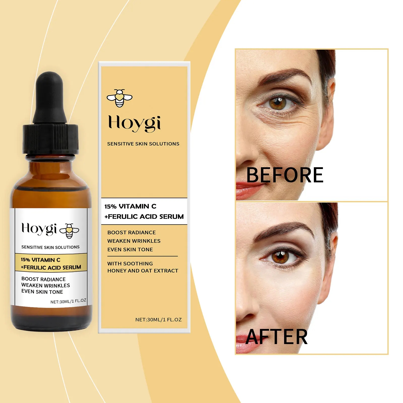 15% witaminy C + serum z kwasem ferulowym - zabieg rozjaśniający wrażliwą skórę - zwiększa blask, zmniejsza zmarszczki i wyrównuje koloryt skóry