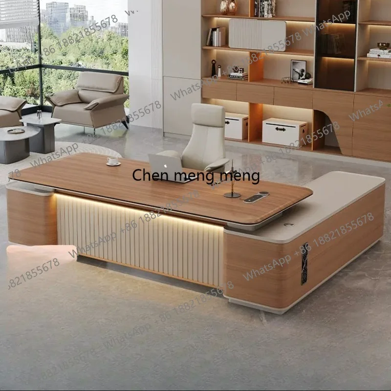Boss desk light luxury office boss desk simple modern president  fashion manager desk