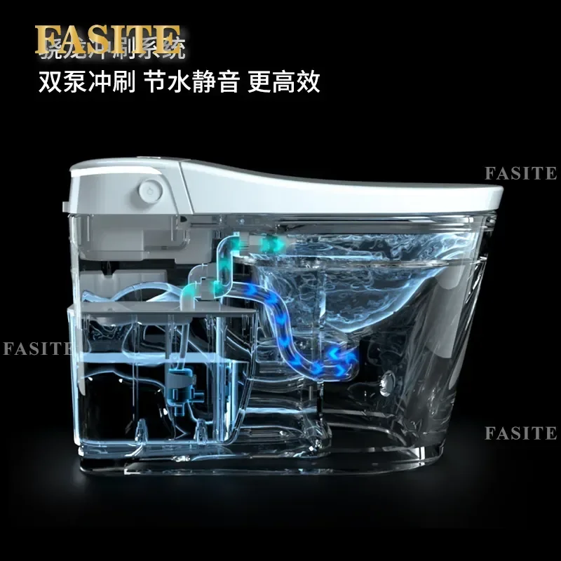 Smart Toilet Seat with Instant Heat Siphon Flush No Water Pressure Limit Bidet Wash for