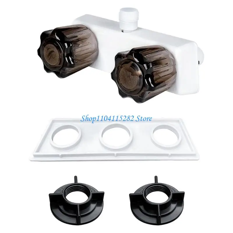 

ABS Plastic Motorhome Shower Faucet Replacement for Campers Trailer Boat Bathroom 4 Inch Centerset