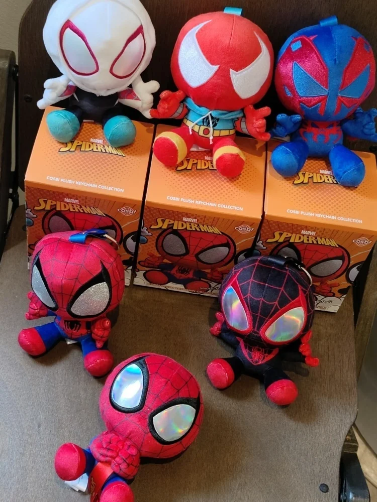 スパイダーマンシリーズ コスビ ぬいぐるみ ブラインドボックス アニメフィギュア サプライズギフト バックパックペンダント オーナメント 男の子向け トレンドコレクタブルトイ