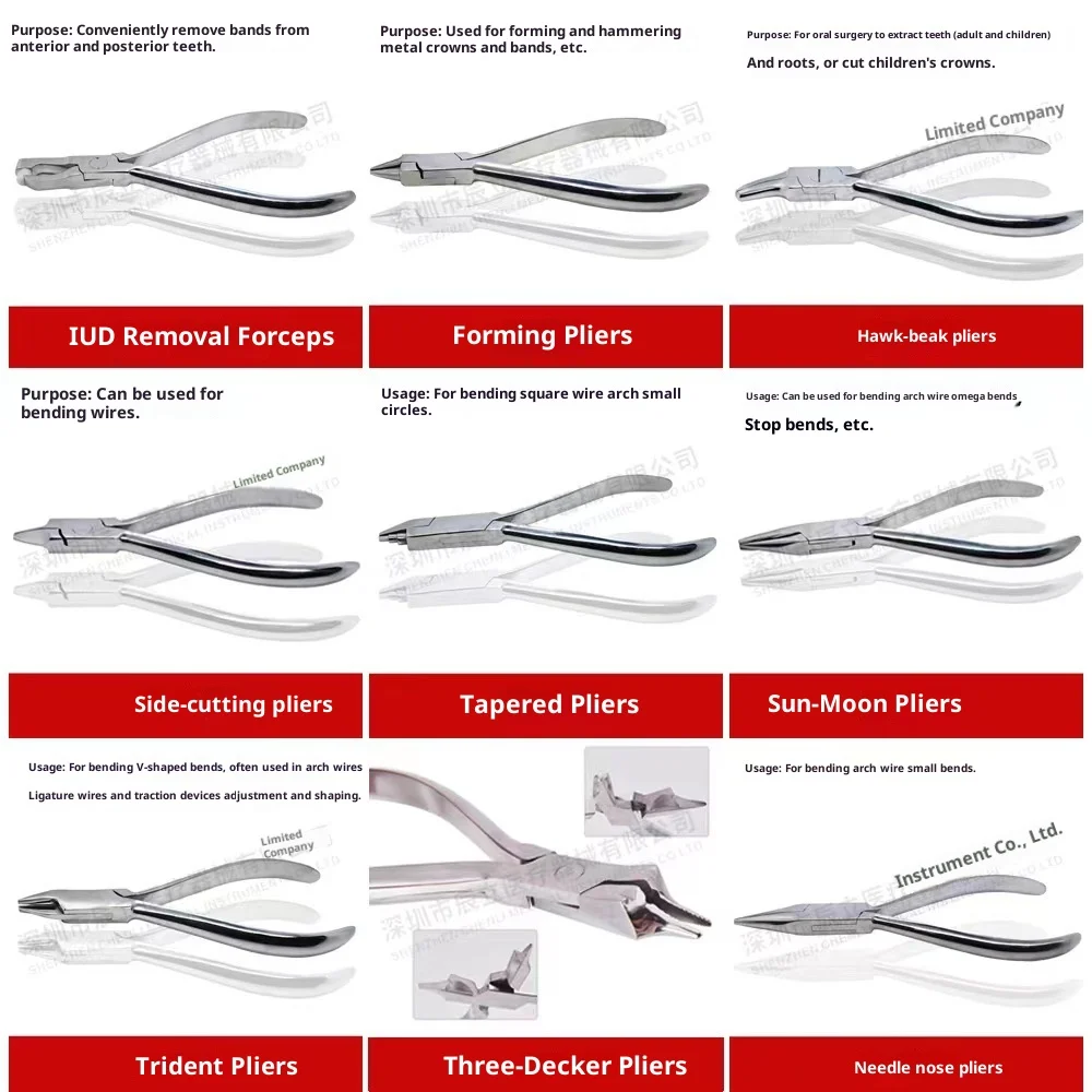 

Dental technician Santoku pliers thick wire cutting orthodontic clasp pliers flat head pliers oral instruments dental tools