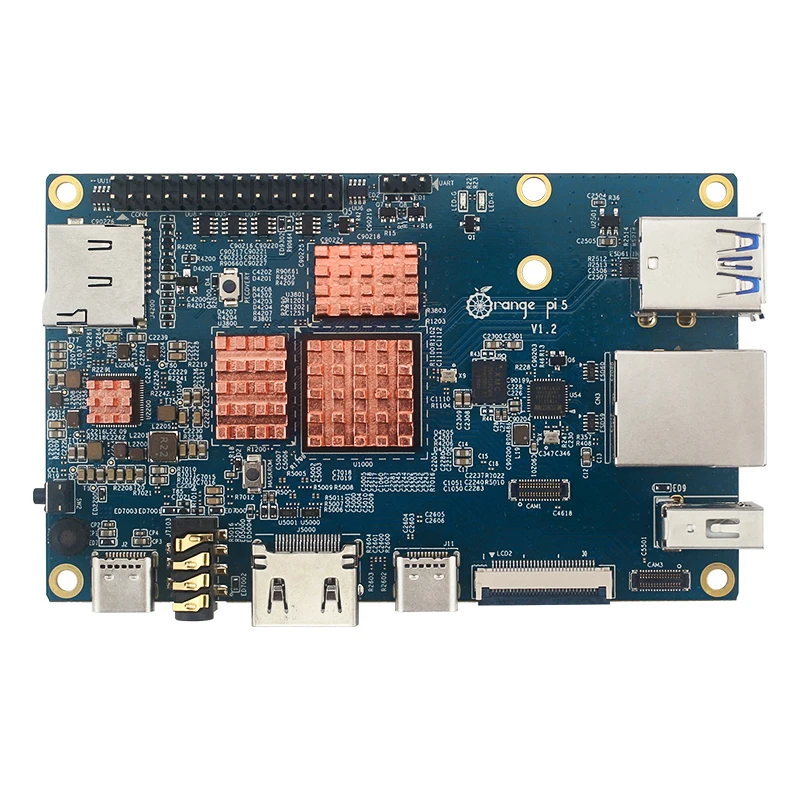 Arancione Pi 5 Dissipatore di Calore di Rame In Lega di Alluminio Del Radiatore di Raffreddamento Passivo Dissipatori Kit per Arancione Pi 5 Singolo Computer di Bordo