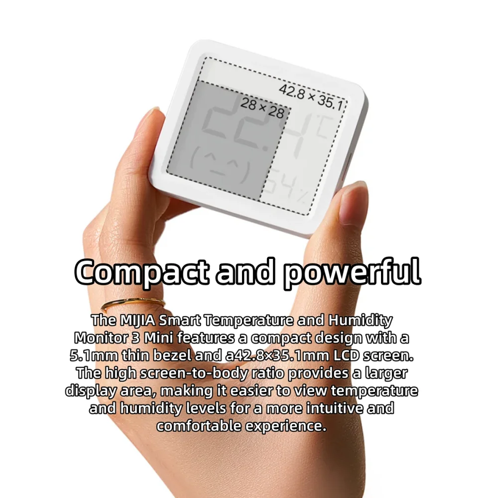 Xiaomi norma mijia Termometro elettronico e igrometro 3 mini Mijia Home Camera da letto Misuratore di rilevamento intelligente Misuratore di umidità Termometro