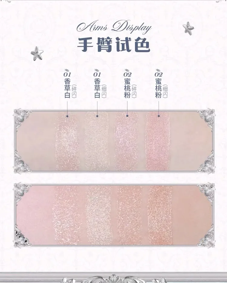 Flor saber concha pérola coleção dupla cabeça shimmer delineador caneta deitado bicho da seda à prova dwaterproof água iluminador branco rosa sombra