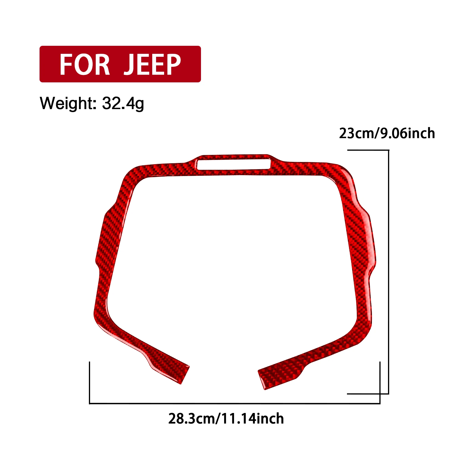 For JEEP RENEGADE 2015-2023 Carbon Fiber Central Navigation CD Panel Exterior Frame Cover Decorative Car Accessory Stickers