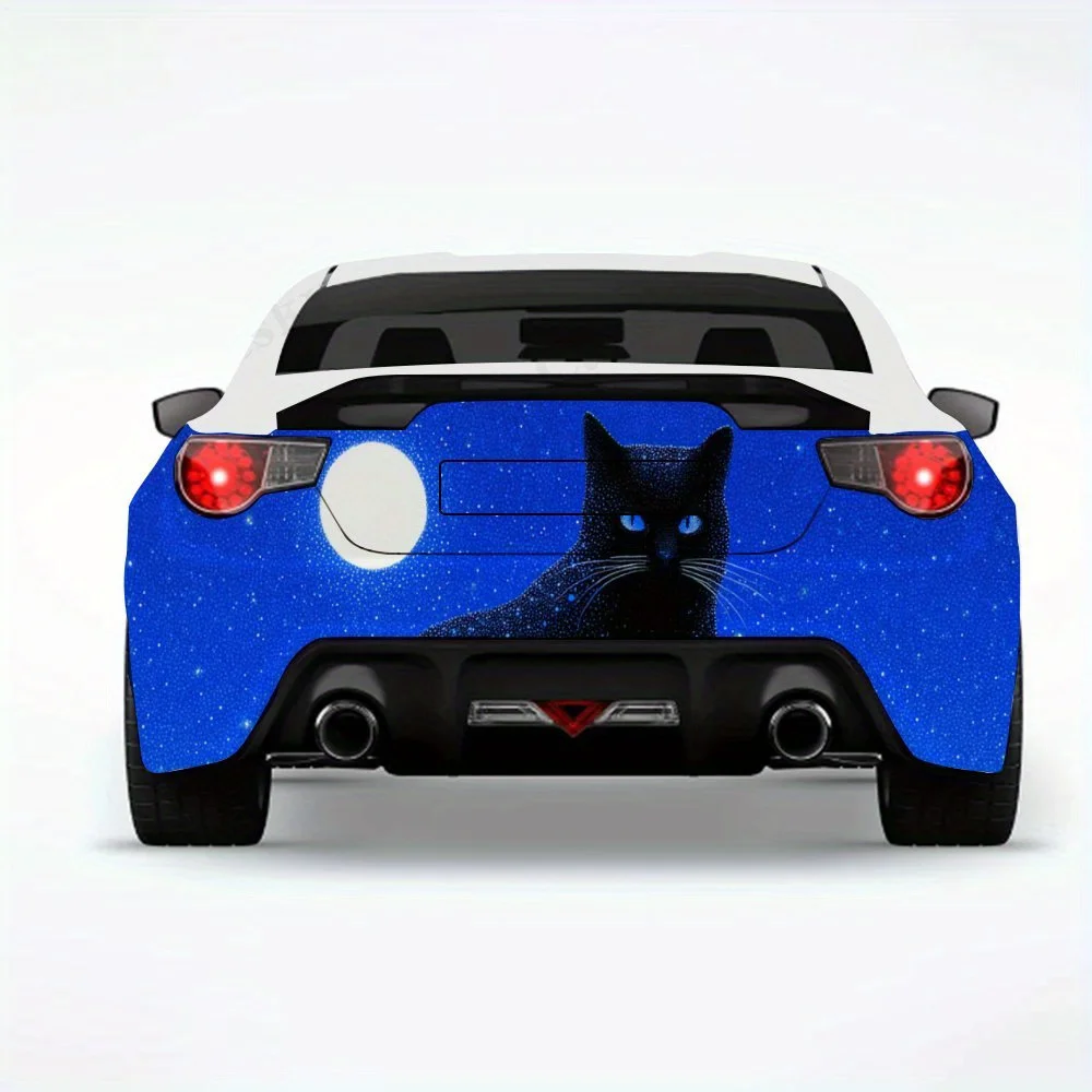 

Fantasy Starry Black Cat Moon Car Sticker,Automotive Car Vinyl Wraps for Decoration and Protection-Waterproof Self - Adhesive V