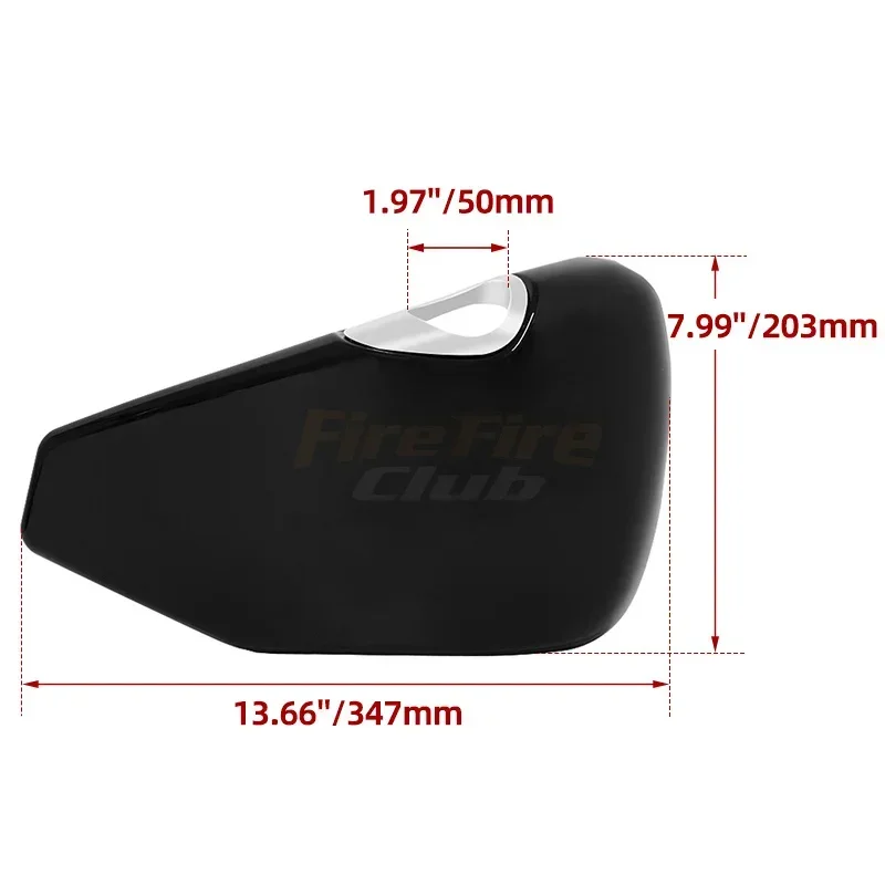 Motorrad zubehör rechte Schutz abdeckung schwarze Batterie verkleidung für Harley Sportster 2014 xl-up