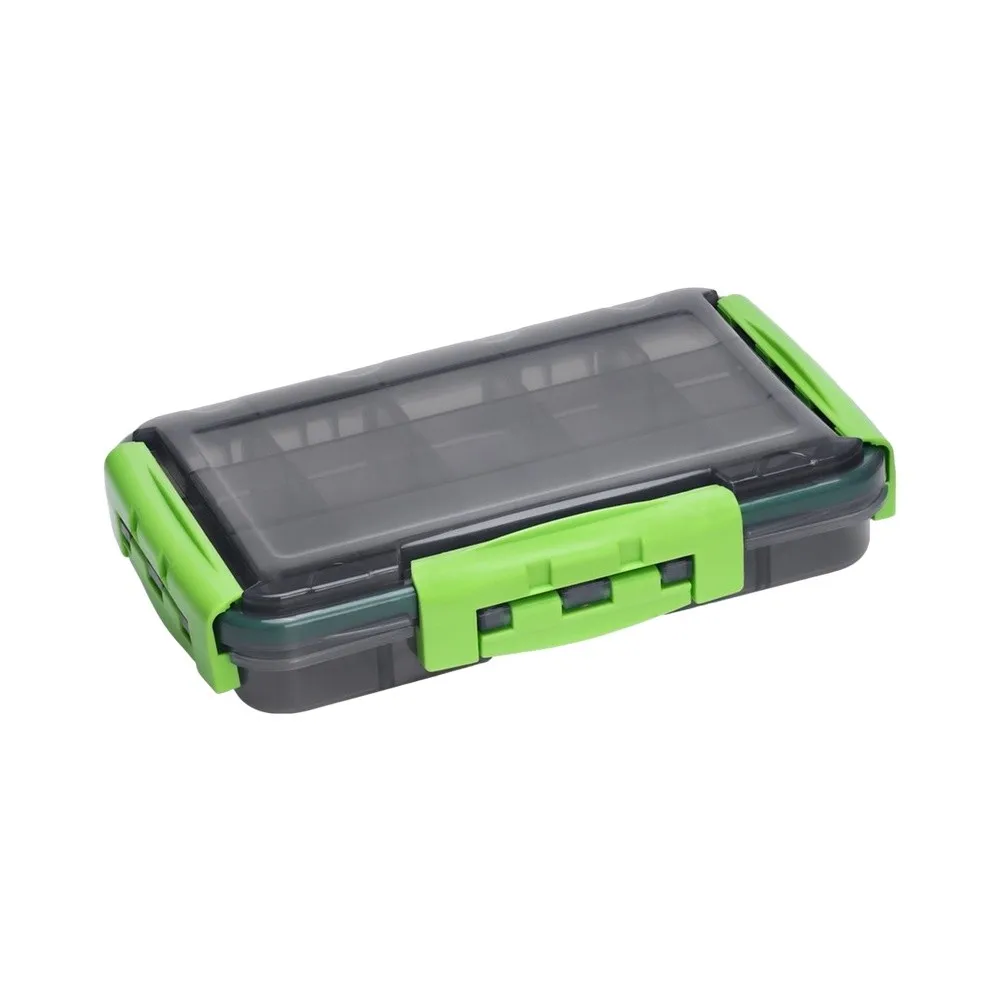 PP Material Waterproof Tackle Box with Secure Buckles and Flexible Partition System 26.5x16.5x5cm for Fishing Supplies