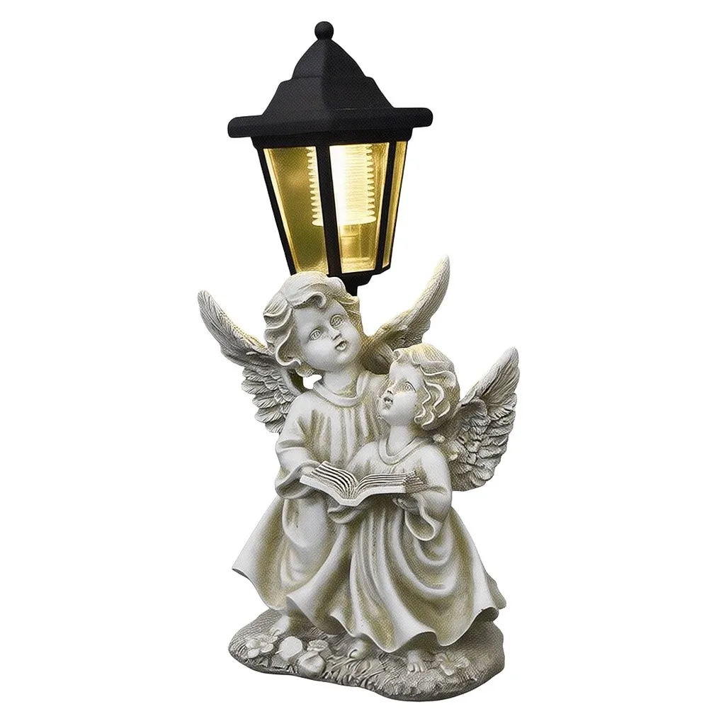 For OutFor Door Solar Angel Statue with IntegrateFor D Photocell for Reliable For Dusk For Detection anFor D For Dawn Shut-Off