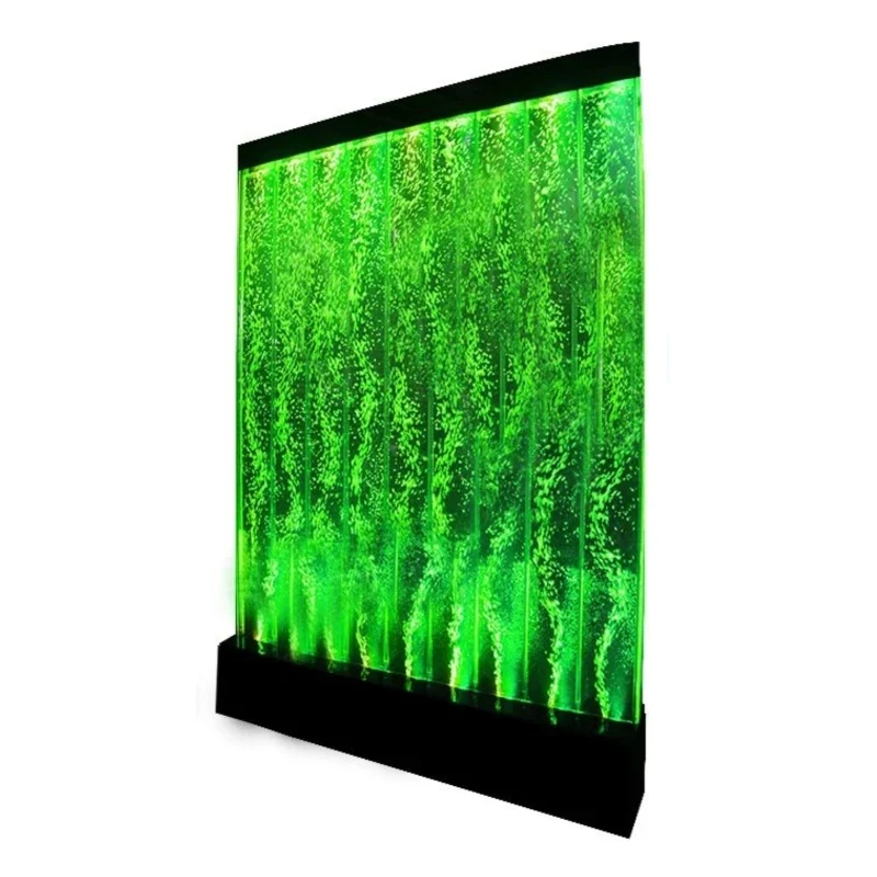 custom.Xinlitu Room Home Decoration Floor-standing Transparent Acrylic Bubble Wall Panel Indoor RGB LED Waterfall Fountain Sea L
