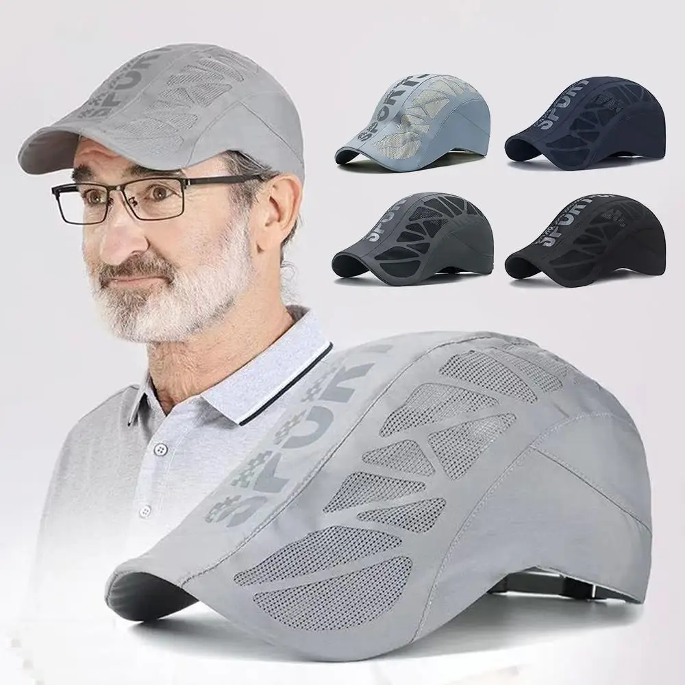 

Кепка с козырьком, солнцезащитная кепка с алфавитом, шляпа вперед, декор с буквенным принтом, бейсбольный козырек, модный летний предмет, дышащая сетчатая шляпа