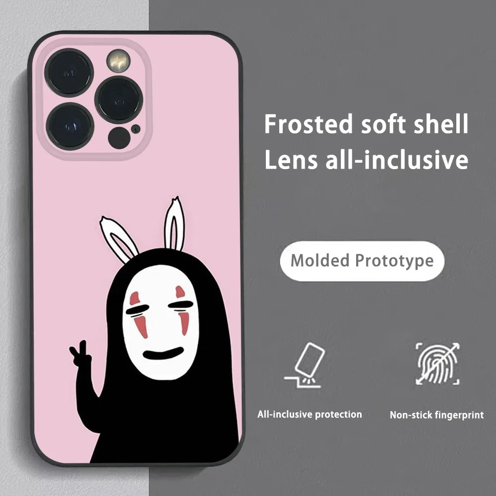 The G-Ghost Of The F-Faceless Man Phone Case For iPhone 15 14 13 12 11 Pro Xs Max Mini XR 78 Plus Black Frosted Soft Shell Funda