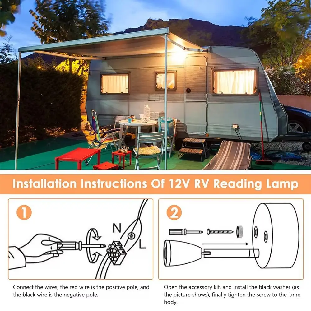 Spot Lighting USB Powered LED Reading Light Wall Mount 3 W LED RV Light Bedside Lamp Interior Lighting Caravan Light Bedside Use