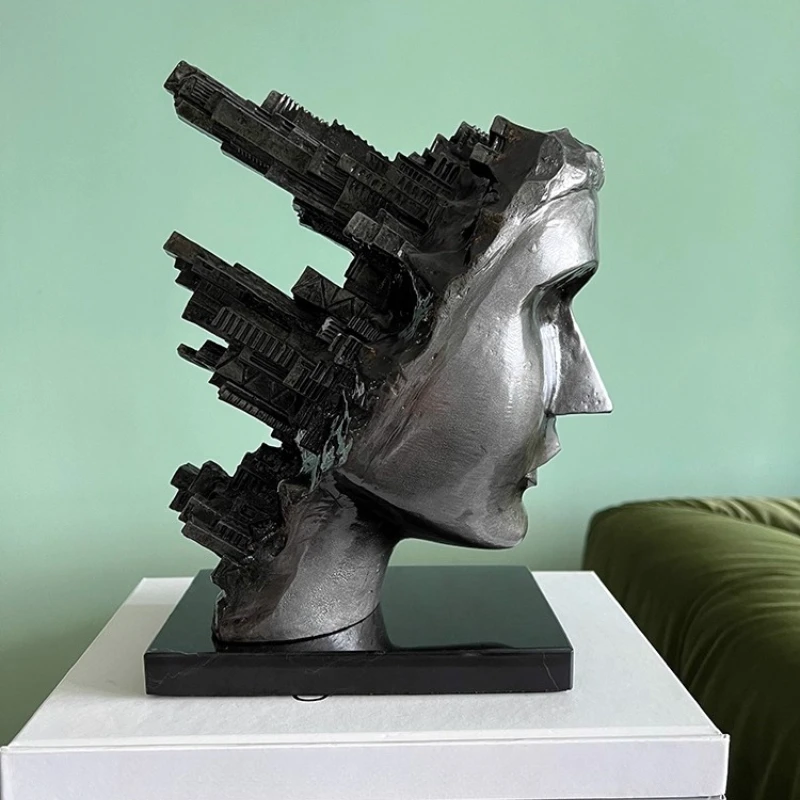 luxury building style incomplete head portrait ornament model house sales office desktop soft decoration