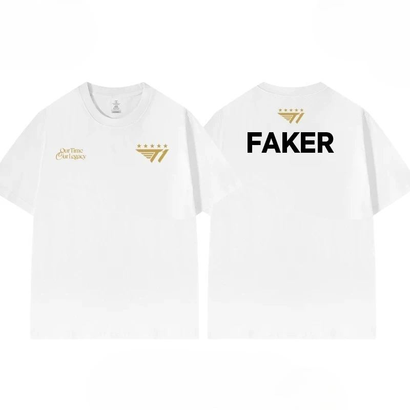 T1 Esports 2026 World Finals Jersey T-shirt, League of Legends Game Same Style Short Sleeve,Casual Top For LOL Esports Fans
