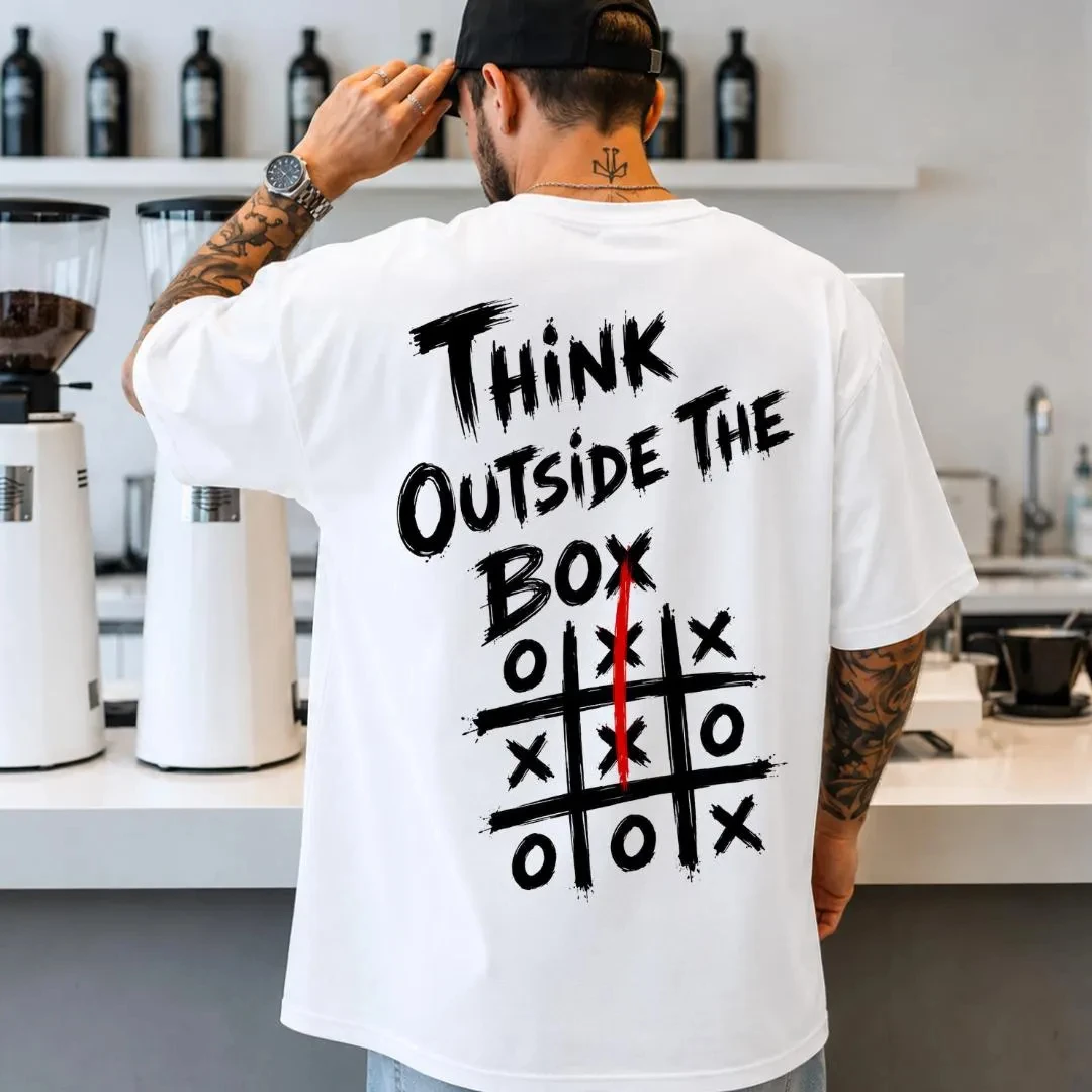 Summer Casual Fashion, Loose and Comfortable Short-sleeved Top, Creative Mindset T-shirt, Suitable for Both Men and Women