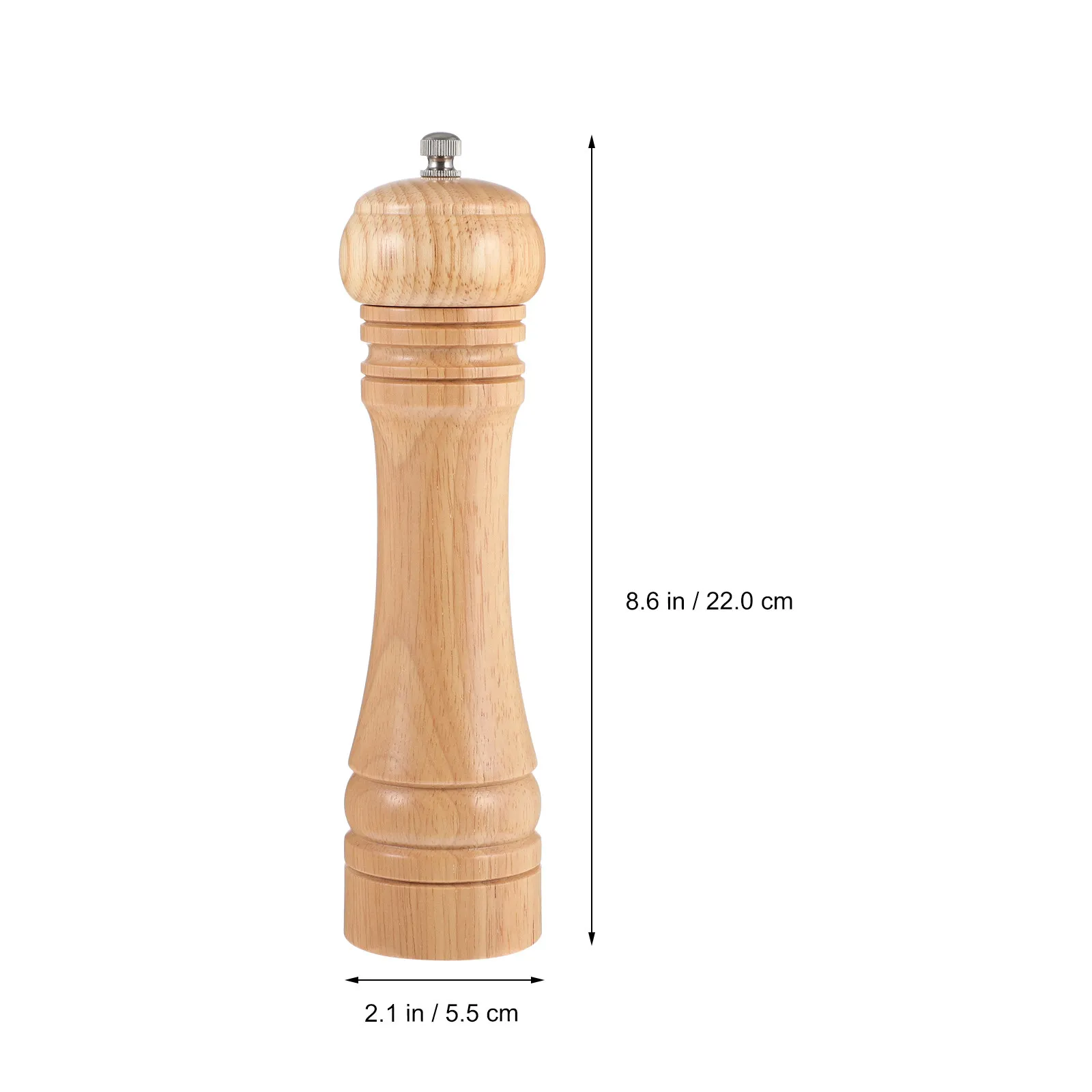 2Pcs Wooden Pepper Grinder Premium Natural Wood Pestle for Grinding Pepper Garlic Spices Pills Kitchen Masher Tool