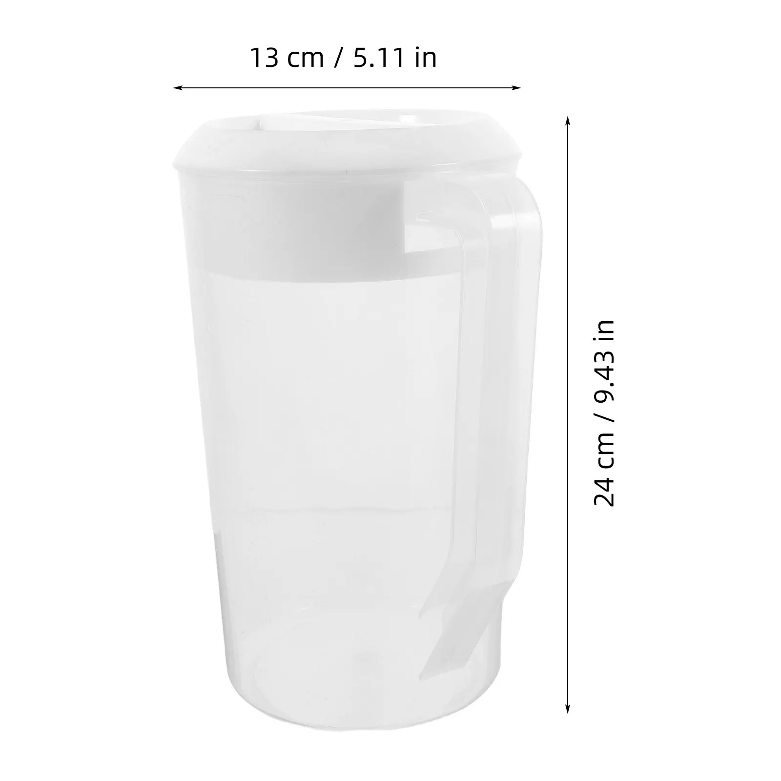 2500Ml Bpa Free Plastic Water Pitcher with Graduated Scale Lid Perfect for Iced Tea Coffee Milk Juice Beverages Thanksgiving