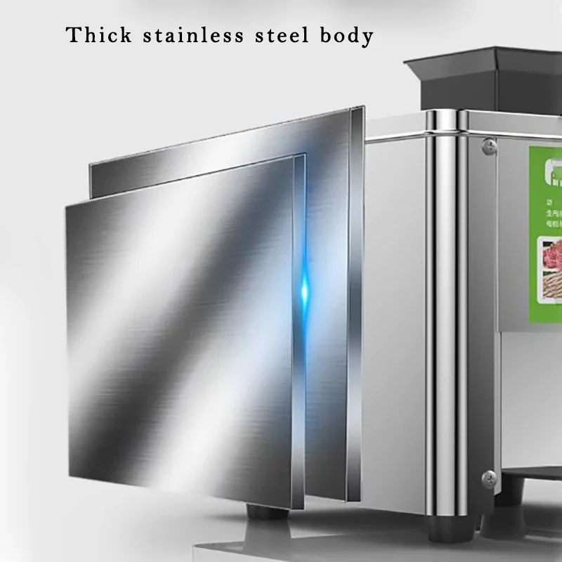 110 فولت/220 فولت الكهربائية آلة تقطيع اللحوم القاطع التجاري المنزل المقاوم للصدأ قطع طاحونة التلقائي أداة تقطيع الطعام التقطيع