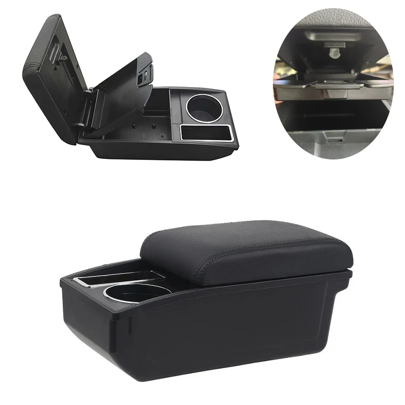 مسند ذراع لمقعد السيارة لهوندا صالح 3 لموسيقى الجاز الداخلية صندوق تخزين وحدة التحكم المركزية مع حامل الكأس 2014-2019 اكسسوارات السيارات الداخلية #4