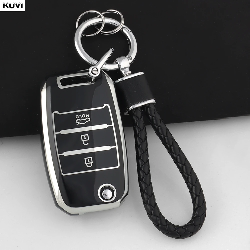 3BTN TPU Car Flip Key Case Cover Shell For KIA Rio 3 K2 Ceed Cerato K3 K5 Sorento Sportage Soul K4 Picanto Optima Forte Stinger