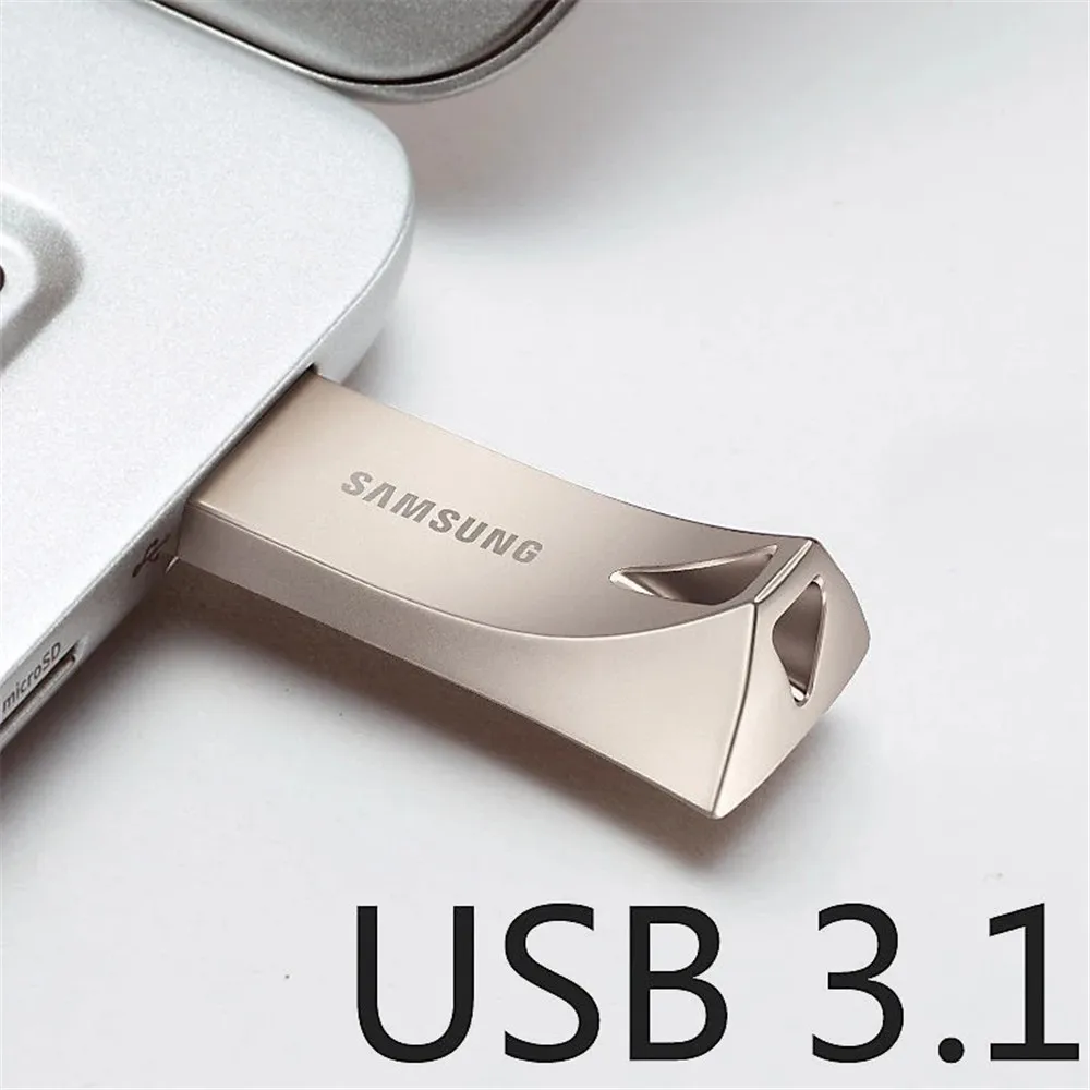 محرك فلاش سامسونج USB 3.1 القرص 64 جيجابايت 128 جيجابايت 256 جيجابايت محرك القلم المعدني بندريف جهاز التخزين U القرص ذاكرة عصا للسيارة الكمبيوتر المحمول
