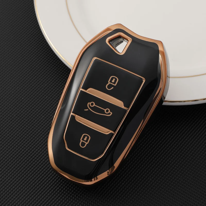 ฝาครอบเคสกุญแจรีโมทรถยนต์ TPU สำหรับ Peugeot 308 408 508 2008 3008 4008 5008Citroen C2 C4 C6ปิกัสโซ่แกรนด์ DS3 DS5