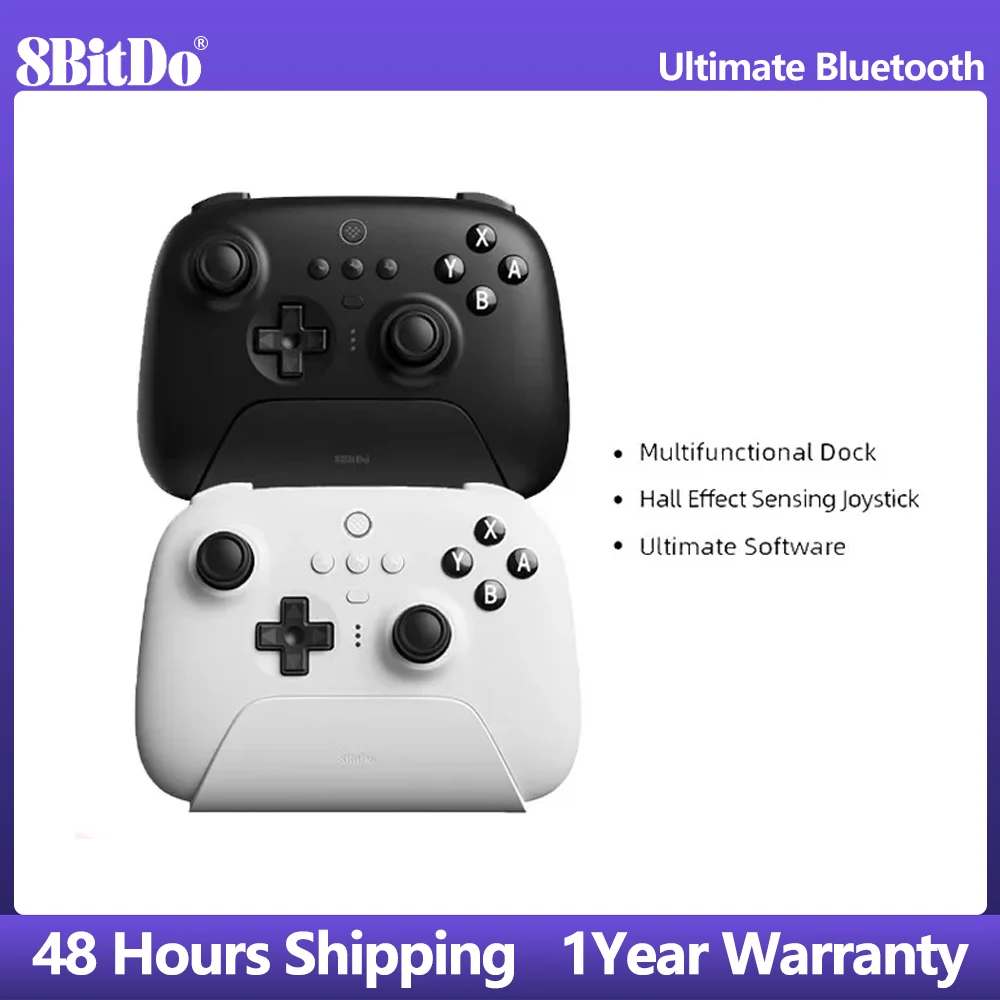 8BitDo - Ultimate Wireless Bluetooth Gaming Controller with Charging Dock for Nintendo Switch and PC, Windows 10, 11, Steam