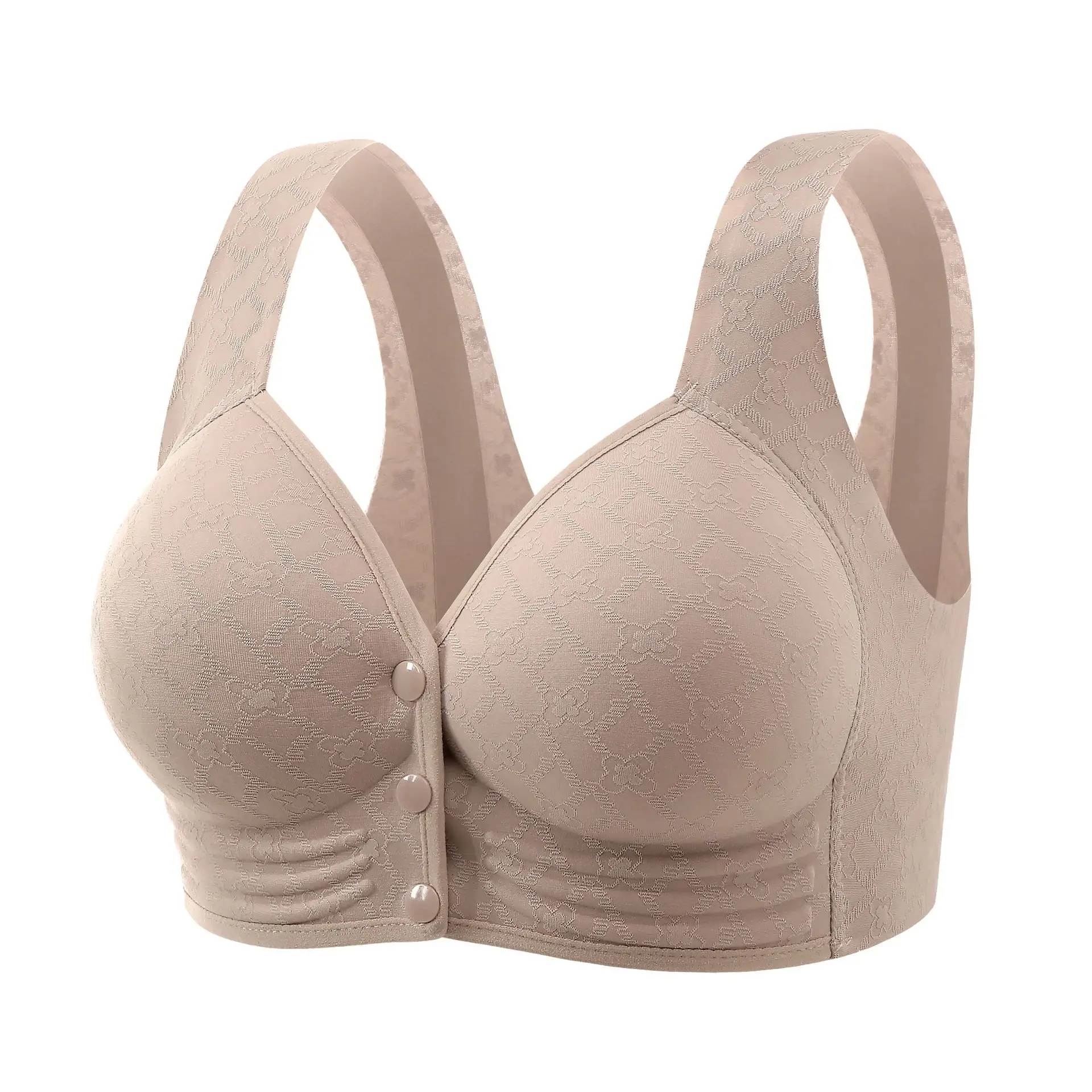 Plus-size Anti‑Exposure Girls Bra Front-closure Women's Bra Anti‑Chafing No Roll‑Up Postpartum Breastfeed Ladies Daily Brassiere