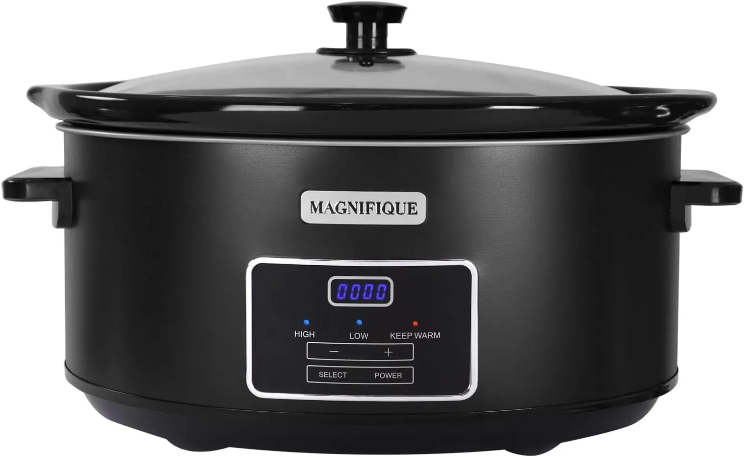 طباخ بطيء قابل للبرمجة سعة 8 لتر من الفولاذ المقاوم للصدأ باللون الأسود فعال لأجهزة الطبخ في المطبخ العائلية