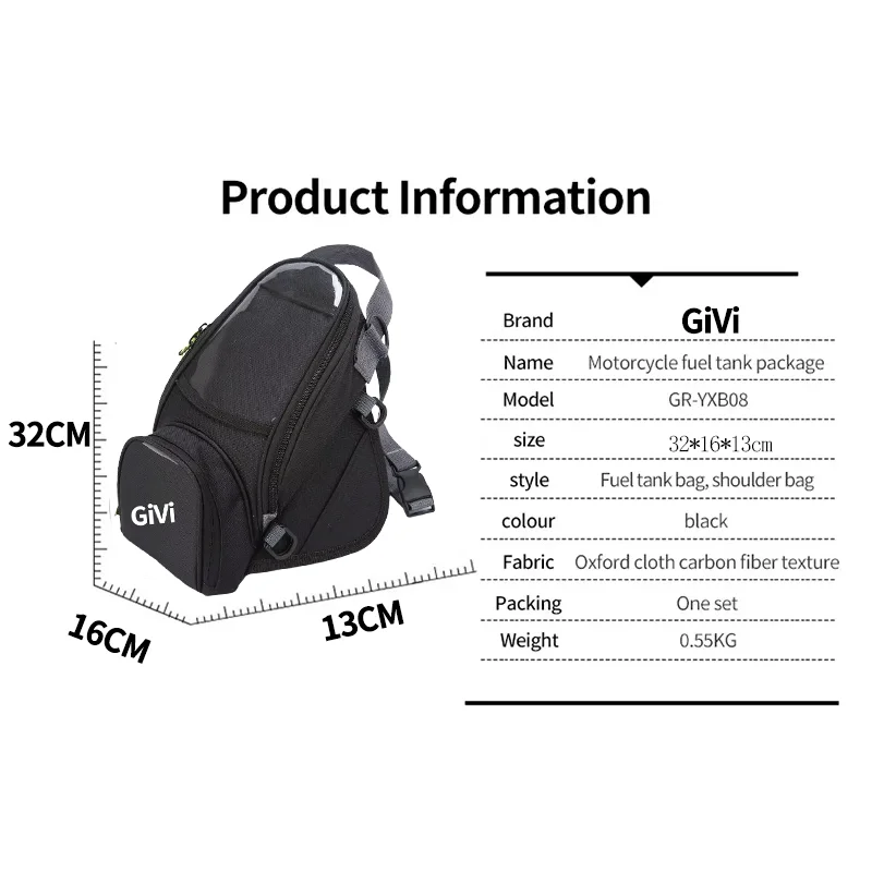 Motorcycle Fuel Tank Bag Touchable Navigation Magnet bag Motorbike Dust Bag Motorcycle Rider Satchel Pack Equipment image 5