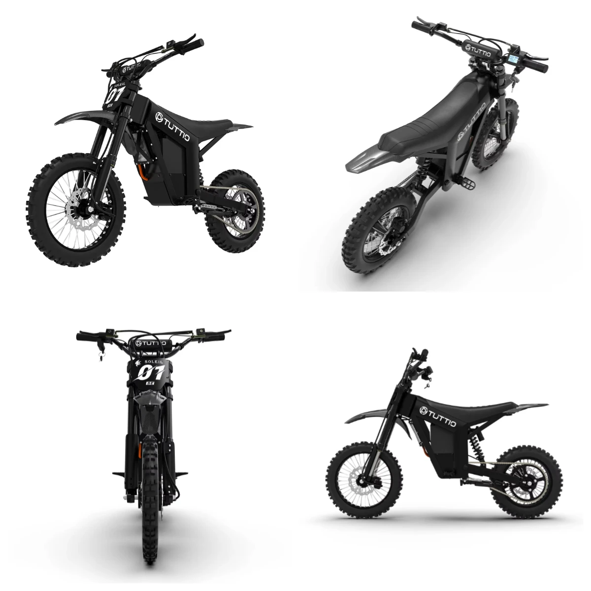 

Soleil01 SE 2000W Electric Motorcycle 48V 21Ah Lithium Battery 78km Range Hydraulic Brakes Aluminum Alloy Frame 14/12 Tires