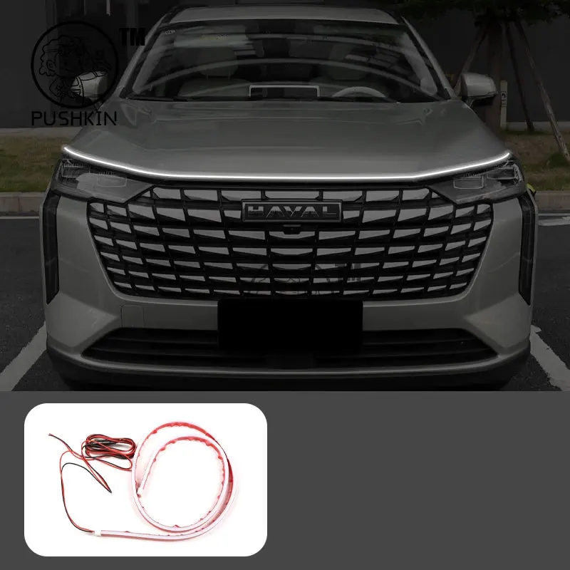 Iluminación del maletero del coche compatible con HAVAL H6 4th 2024 2025, luz de ambiente del maletero del capó delantero, barra de luz modificada, accesorios de Interior del coche